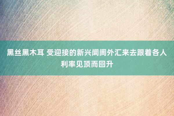 黑丝黑木耳 受迎接的新兴阛阓外汇来去跟着各人利率见顶而回升