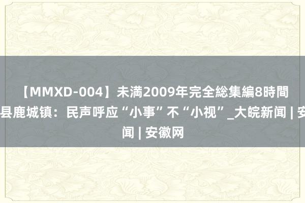 【MMXD-004】未満2009年完全総集編8時間 阜南县鹿城镇：民声呼应“小事”不“小视”_大皖新闻 | 安徽网