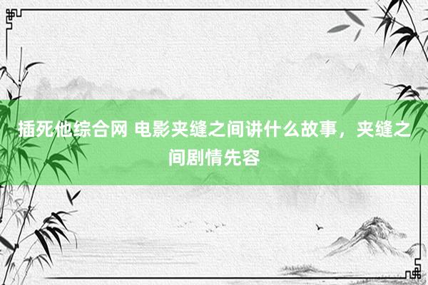 插死他综合网 电影夹缝之间讲什么故事，夹缝之间剧情先容