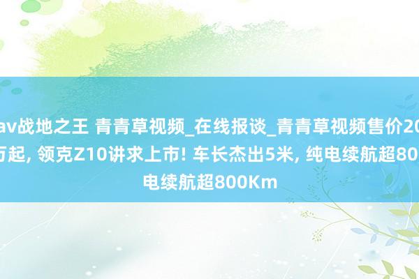 av战地之王 青青草视频_在线报谈_青青草视频售价20.28万起, 领克Z10讲求上市! 车长杰出5米, 纯电续航超800Km