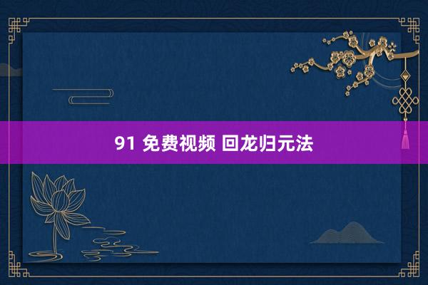 91 免费视频 回龙归元法